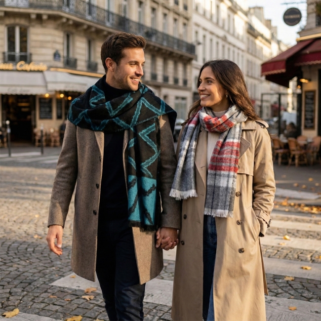 Echarpe en tissage jacquard 100% personnalisable - 4