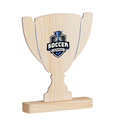 Trophée coupe en bois fabriqué en France 