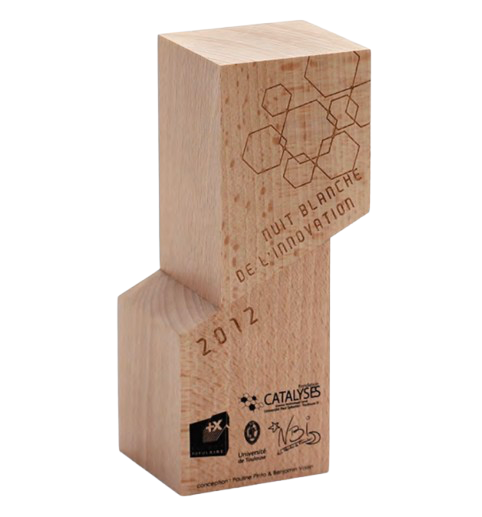 Trophée césar en bois fabriqué en France 