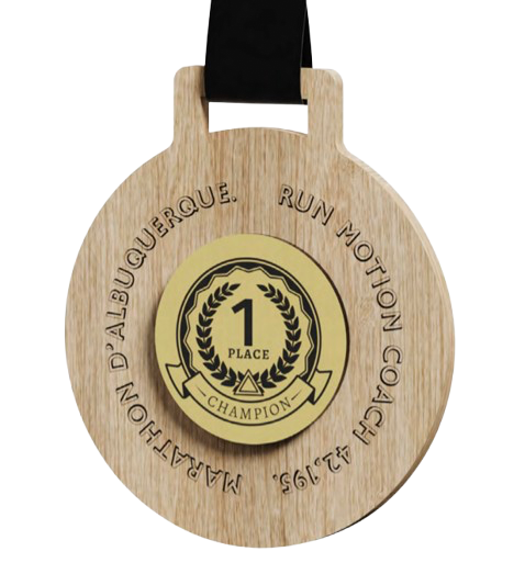 Médaille en bois fabriquée en France