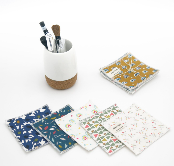 Coton démaquillant lavable en coton bio carré ou rond - 3