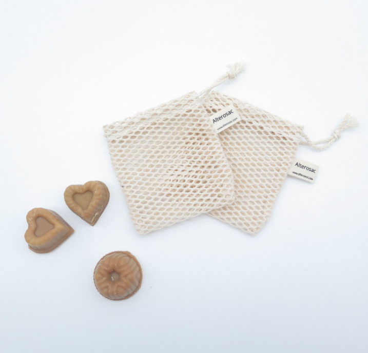 Mini-filet à chutes de savon en coton bio - 1