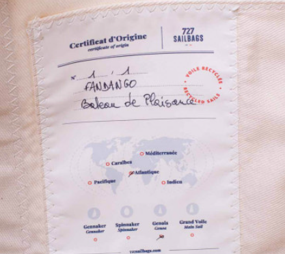 Sac de voyage en voile de bateau upcyclée - 30 L - 4