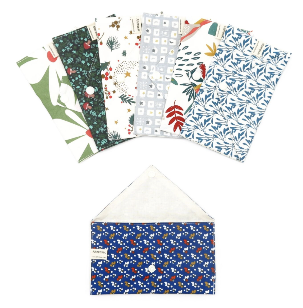 Enveloppe cadeau en coton - pochette en tissu -