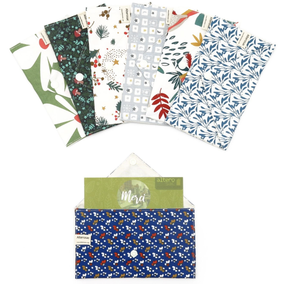Enveloppe cadeau en coton - pochette en tissu