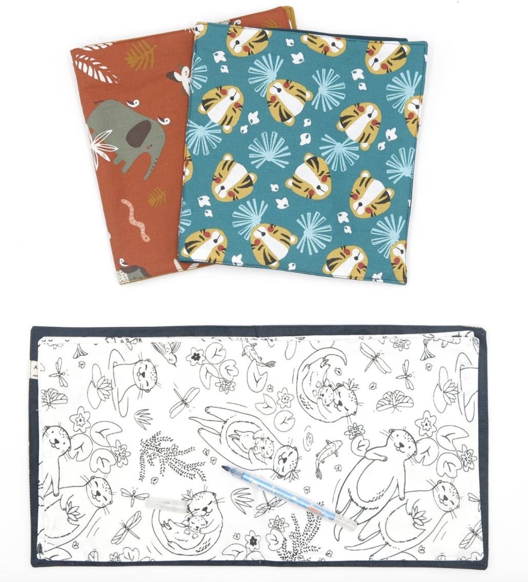 Livre à colorier lavable en coton 