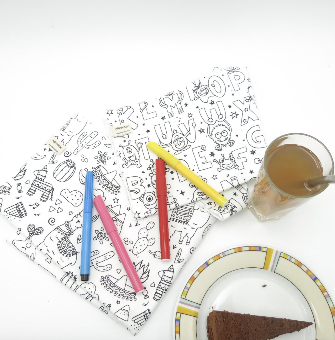 Set de table lavable a colorier en coton bio - 2