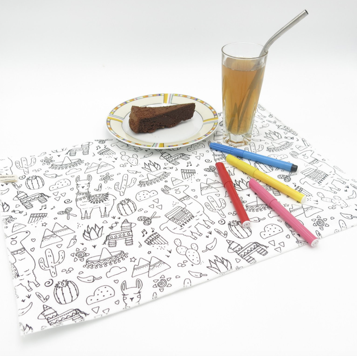 Set de table lavable a colorier en coton bio - 3