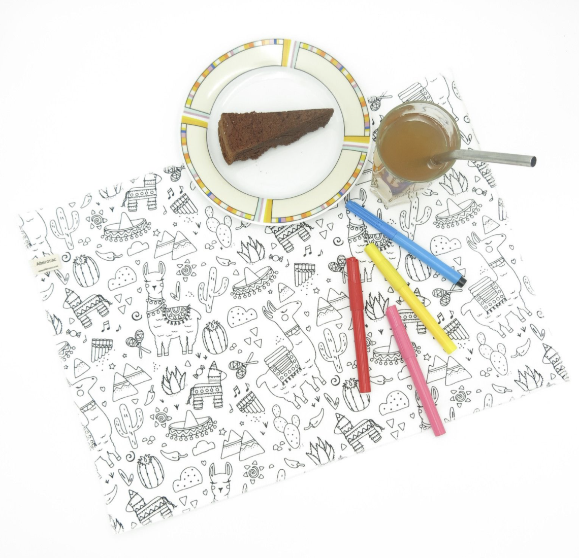 Set de table lavable a colorier en coton bio