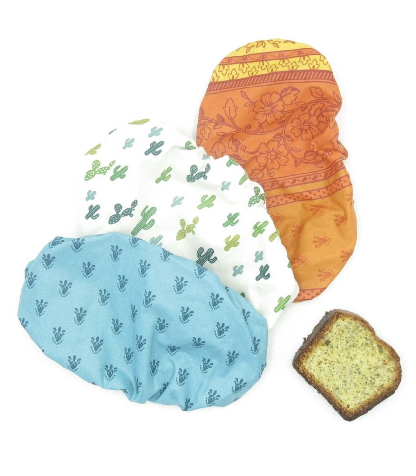 Recouvre bol ou plat en coton enduit réutilisable - 4