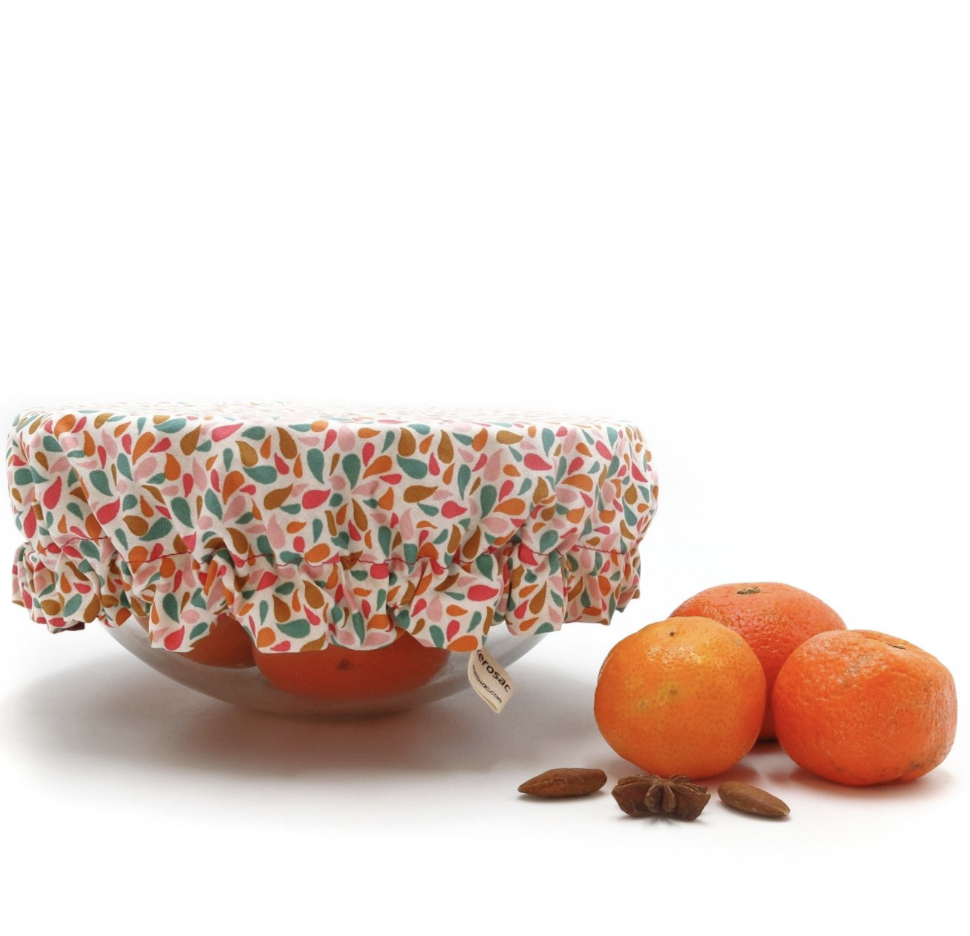 Recouvre bol ou plat en coton enduit réutilisable - 5