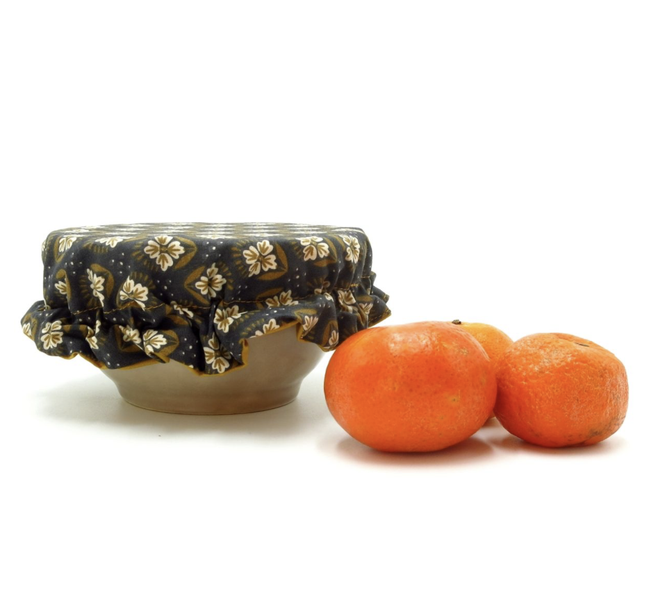 Recouvre bol ou plat en coton enduit réutilisable - 7