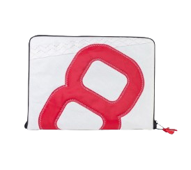 Pochette d'ordinateur en voile de bateau upcyclée