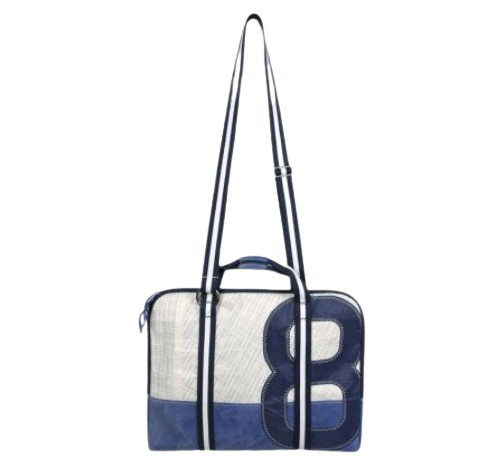 Porte document en voile de bateau upcyclée