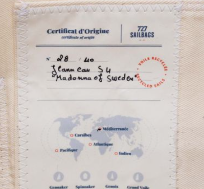 Sac de voyage en voile de bateau upcyclée - 45 L - 5