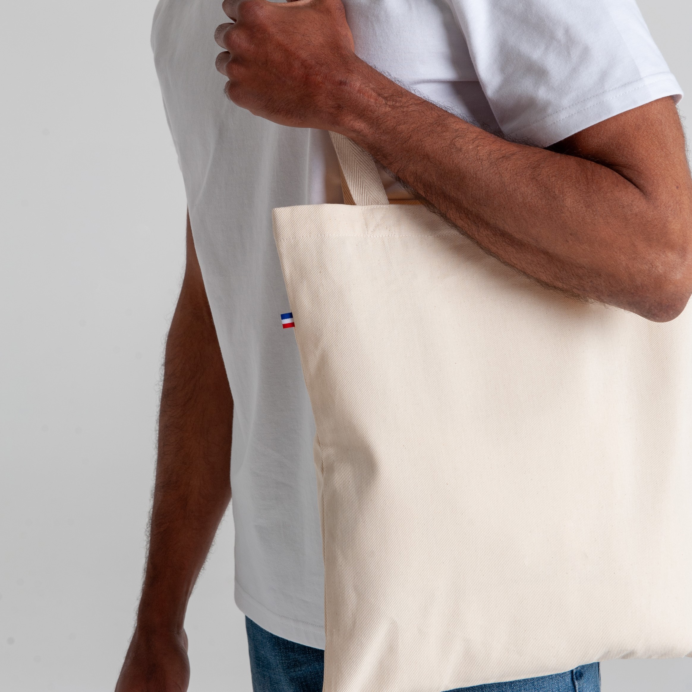 Tote bag écru en coton made in France - 2