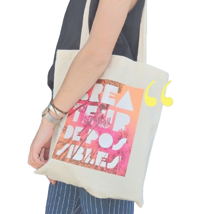 Tote bag écru en coton made in France