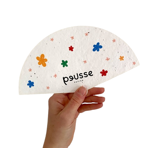 Eventail en papier ensemencé à planter  - 5