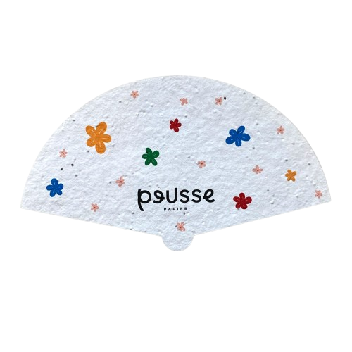 Eventail en papier ensemencé à planter 