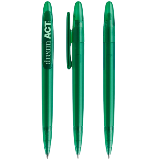 Stylo bille DS5 givré en plastique recyclé Made in Suisse - 2