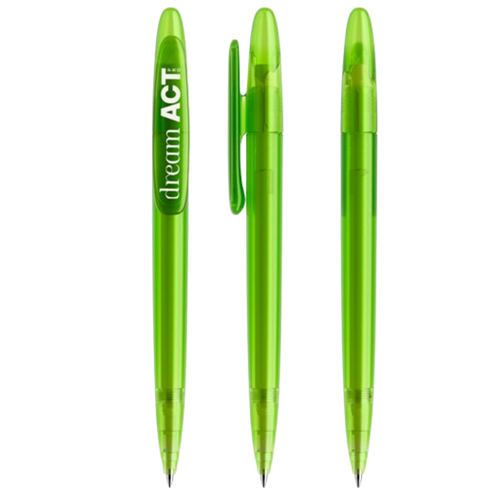 Stylo bille DS5 givré en plastique recyclé Made in Suisse