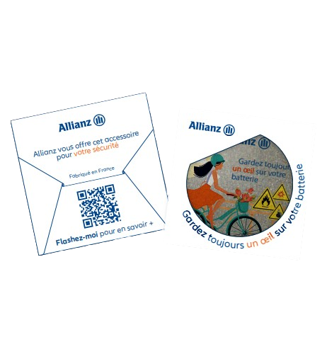 Auto-collant connecté en textile réfléchissant réutilisable Made in France - 4