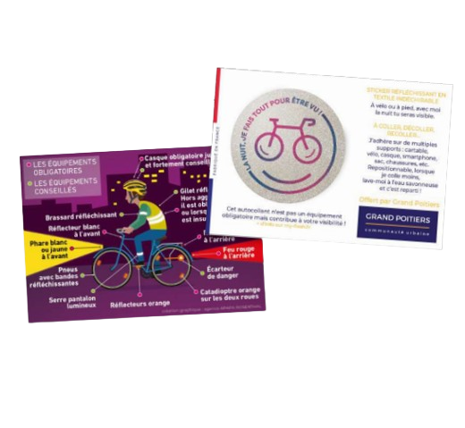 Auto-collant connecté en textile réfléchissant réutilisable Made in France - 5