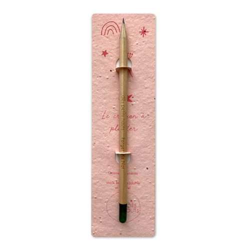 Crayon et marque page en papier ensemencé à planter