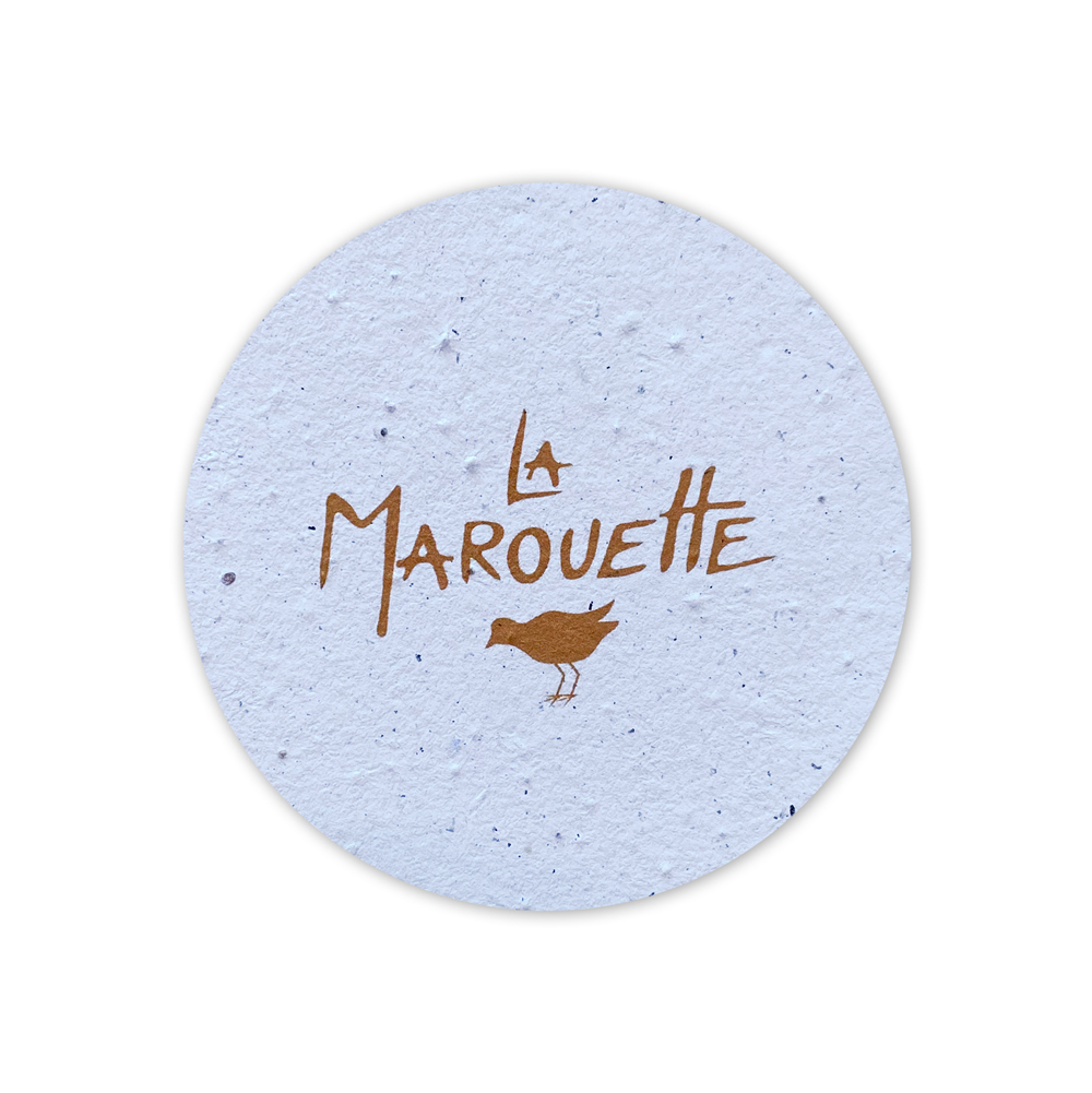 Sous-verre à planter en papier ensemencé 