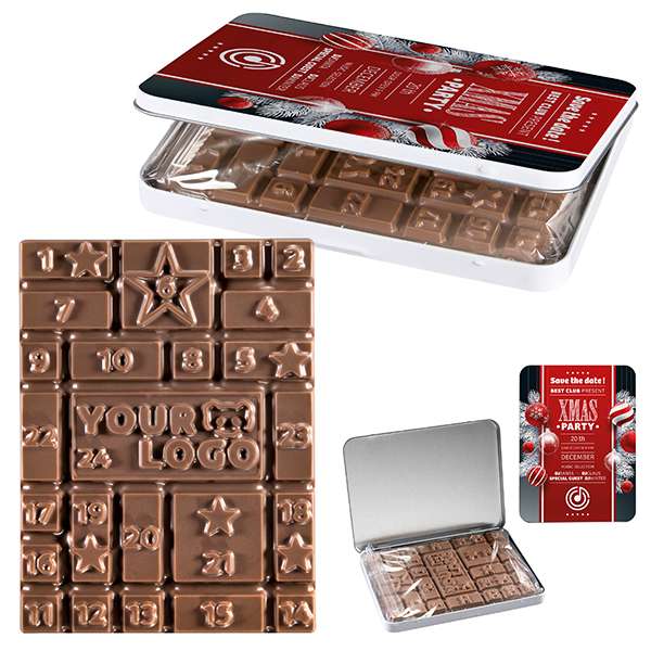 Calendrier de l'avent en chocolat avec boite personnalisable - 2