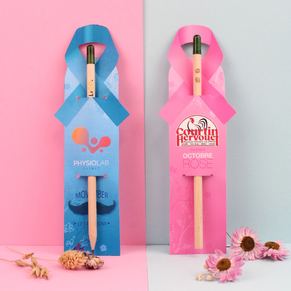 Crayon à graines dans un étui Octobre Rose  - 3