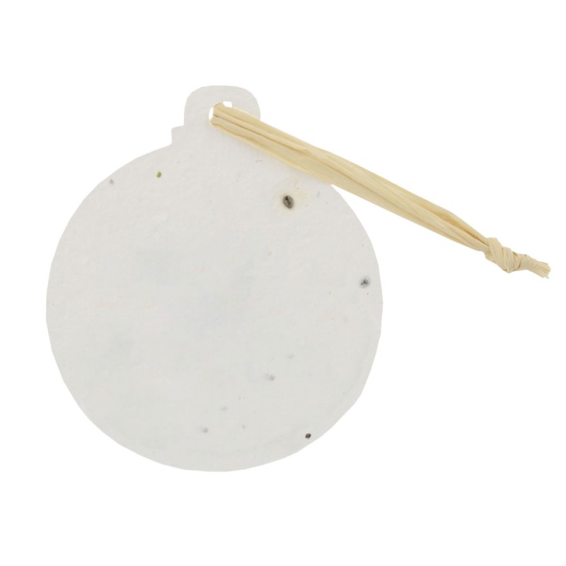 Boule de Noël en bois avec graines made in France -