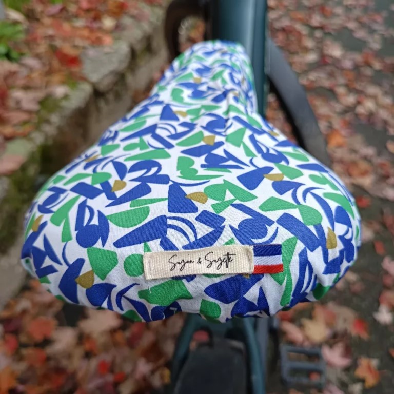 Couvre-selle vélo réversible en coton - 4