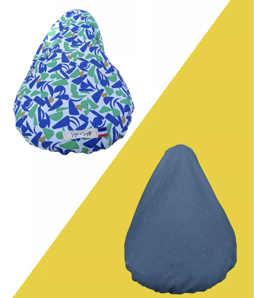 Couvre-selle vélo réversible en coton - 10