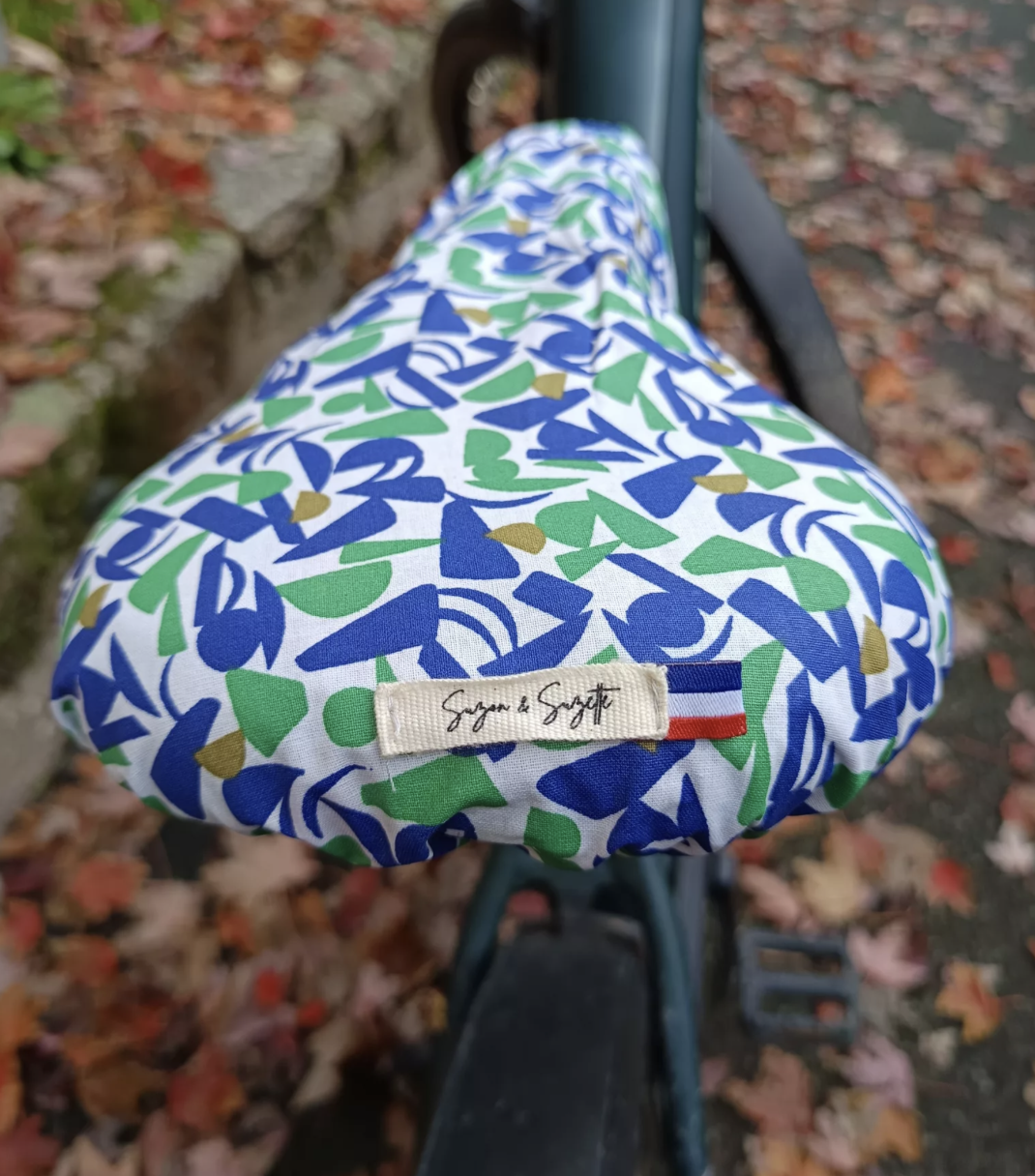 Couvre-selle vélo réversible en coton - 2