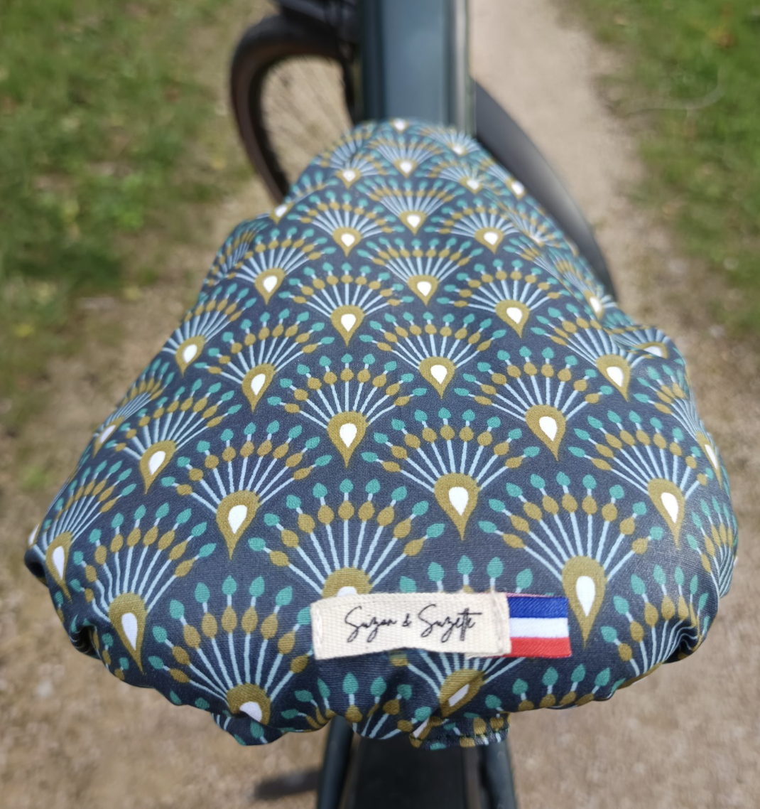 Couvre-selle vélo réversible en coton - 3