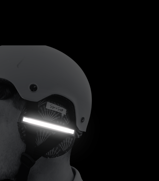 Cache-oreilles pour casque de vélo en coton upcyclé - 4