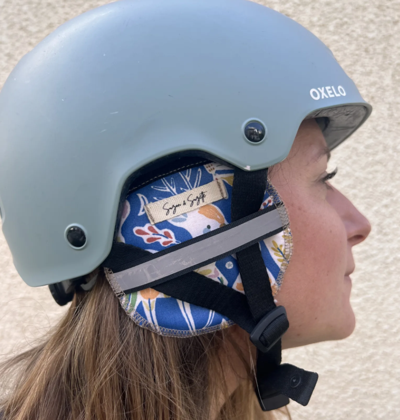 Cache-oreilles pour casque de vélo en coton upcyclé - 6