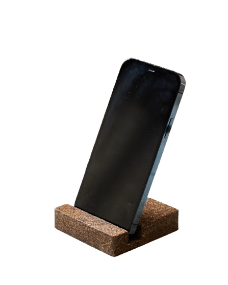 Support de téléphone upcyclé en marc de café et papier recyclé