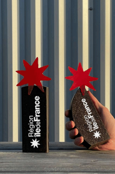 Trophée upcyclé à partir de marc de café et papier recyclé - 3