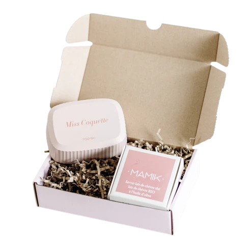 Coffret savon au lait de chèvre et sa boite