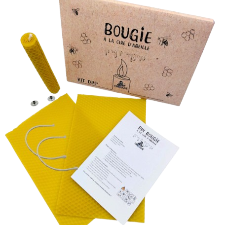 Kit bougie en cire d'abeille DIY