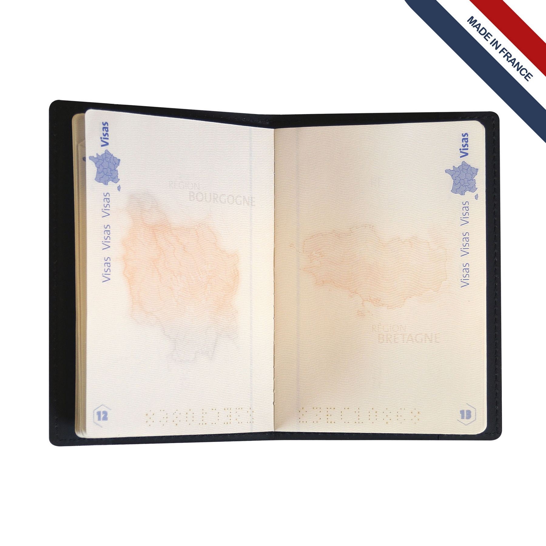 Porte-passeport cuir régé made in France - 2