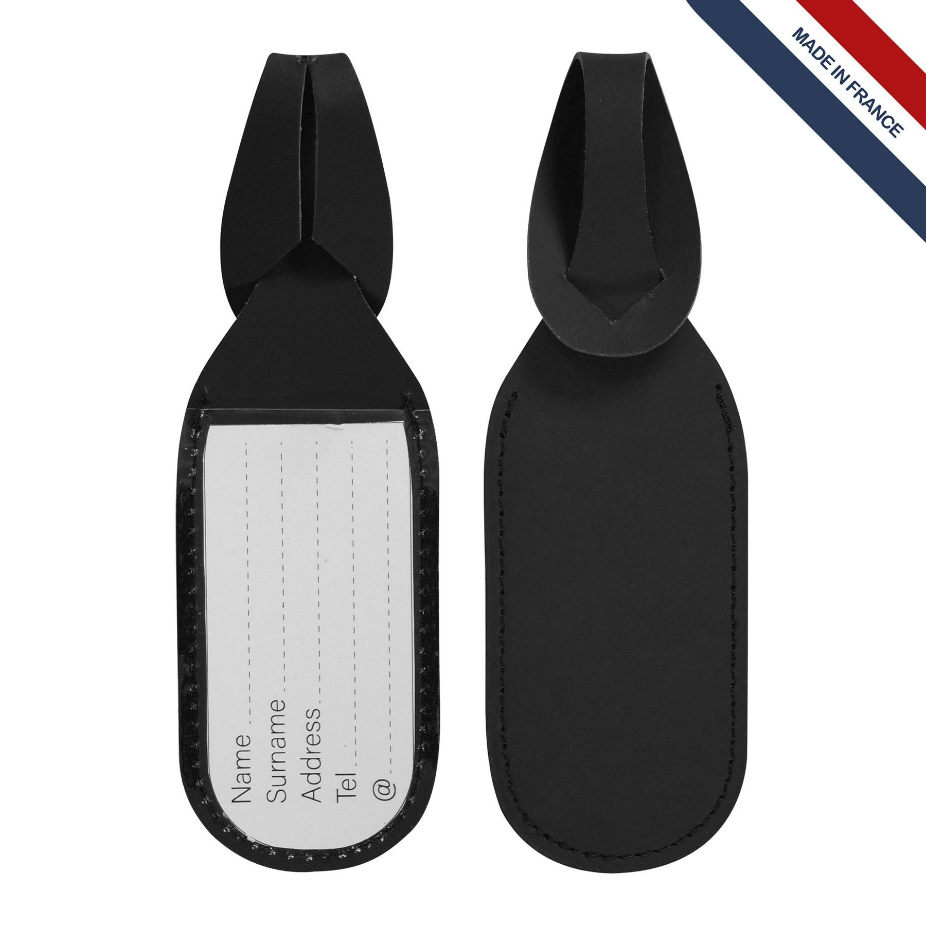 Porte-étiquette cuir régé made in France - 1