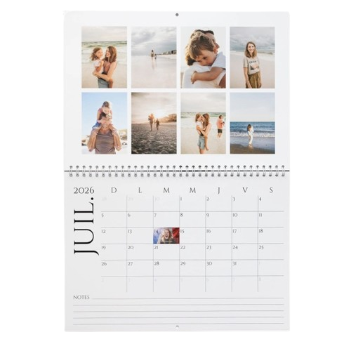 Calendrier photos à spirale