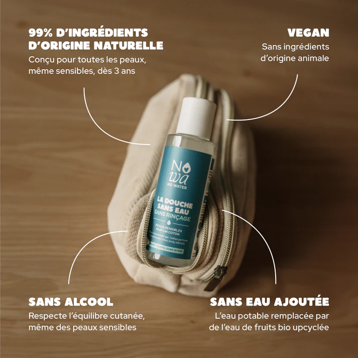 Douche sans eau et sans rinçage à la pomme