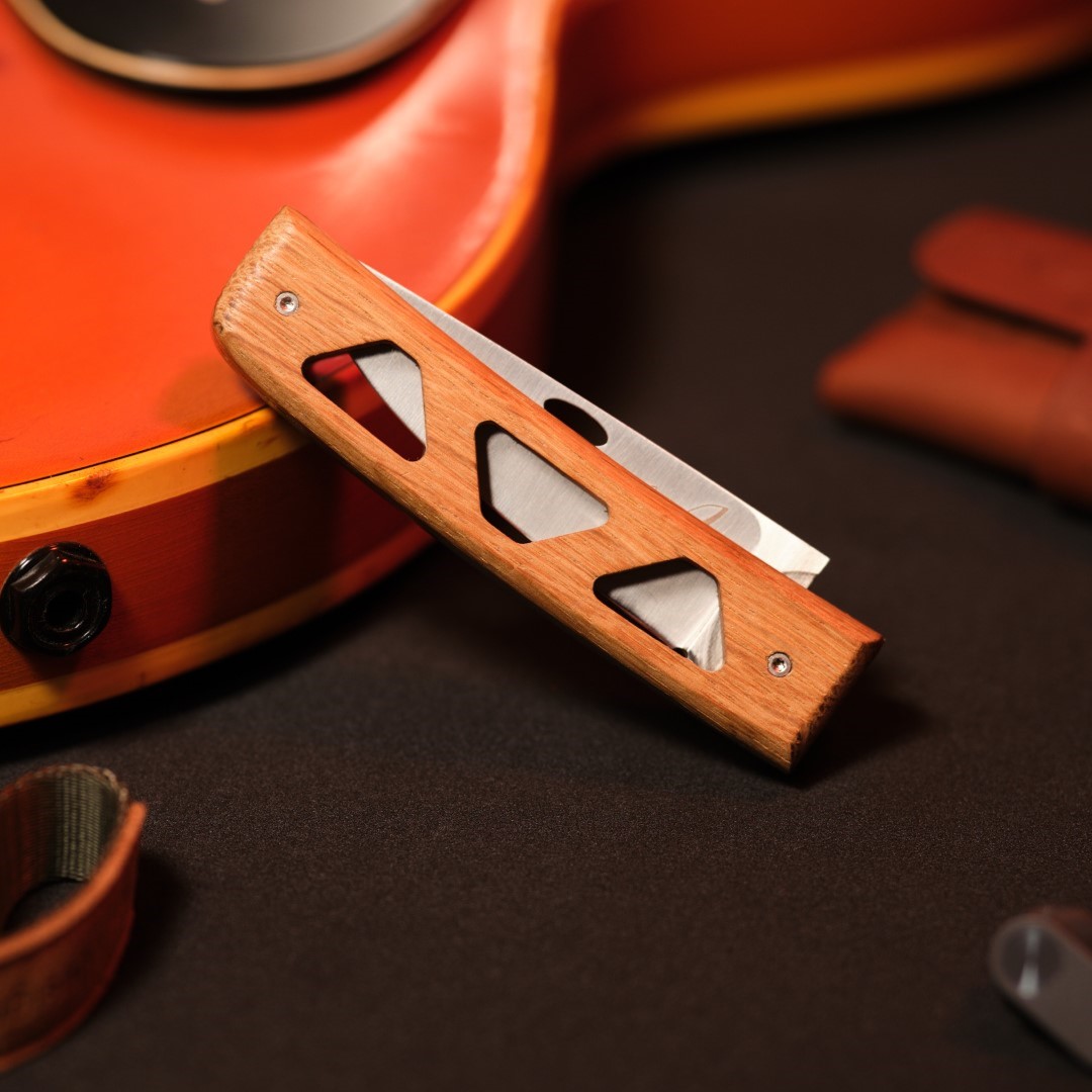 Couteau pliable en bois recyclé - 2