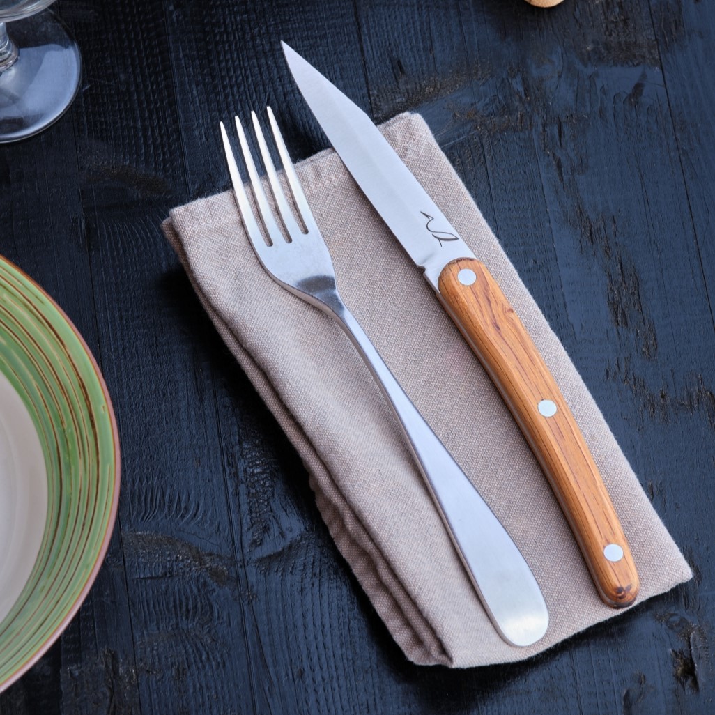 Couteau de table en bois revalorisé - 2