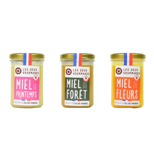 Coffret 3 miels - Trésors de nos Ruches