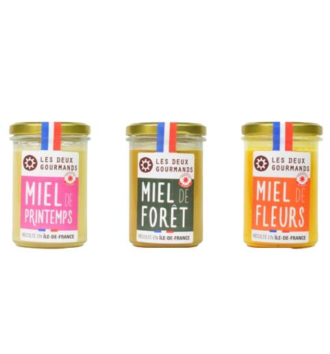 Coffret 3 miels - Trésors de nos Ruches